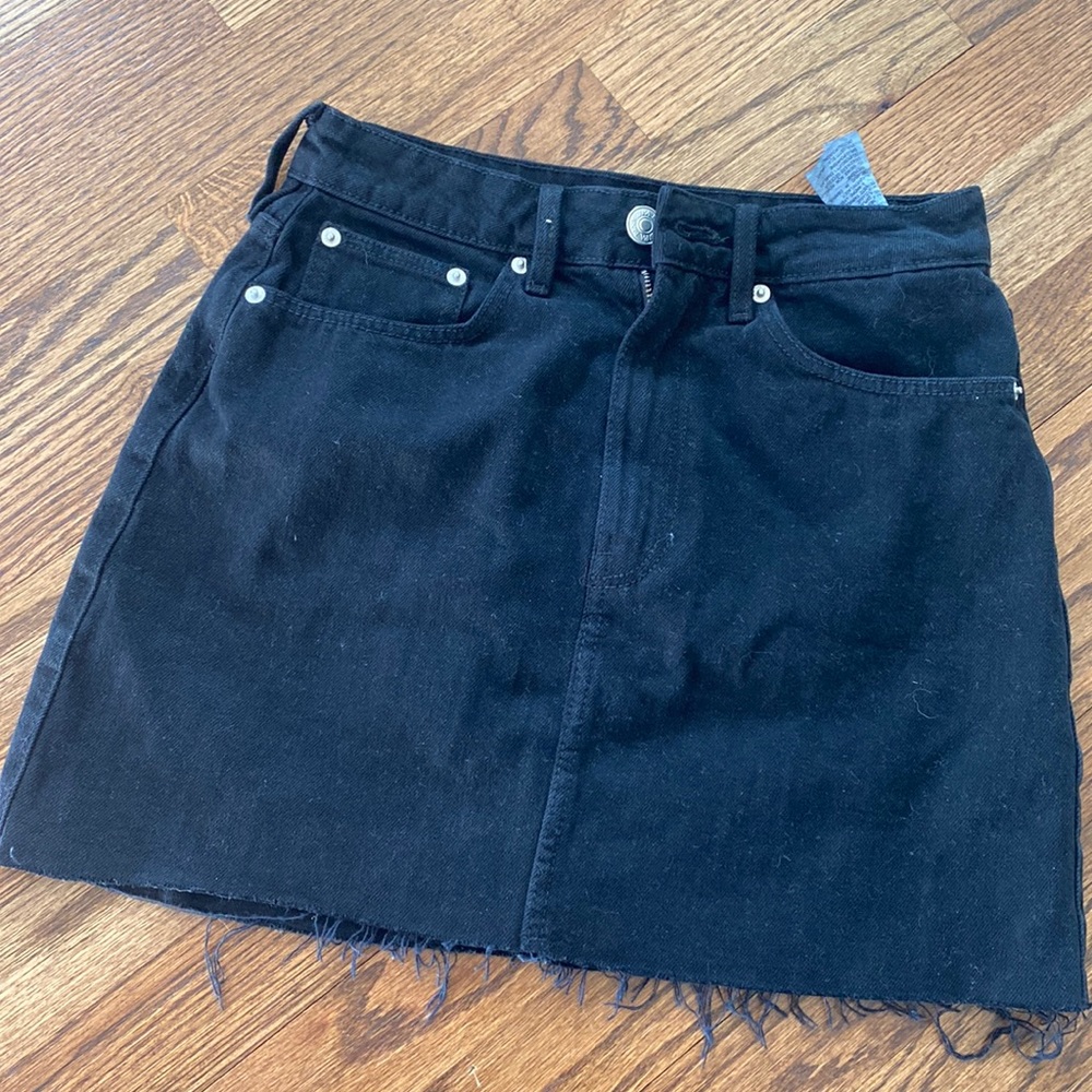 Zara Black Denim Skirt size XS